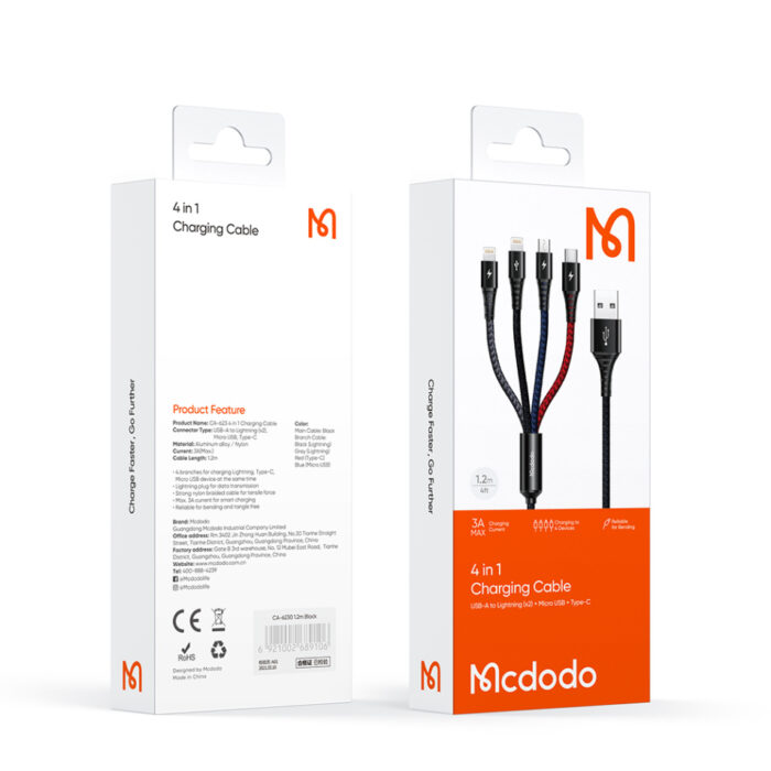 Mcdodo 4 In 1 Usb Cable Ca623 Finefix Kw